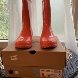 UGG Women's Vibrant Coral Winter Rain Boots